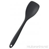 Spoonula Silicone Spatula Spoon Silicone Premium - 680ºF Heat-Resistant with Hygienic Solid Coating Spatula Kitchen Cooking Tools (Black) - B079DQ2329